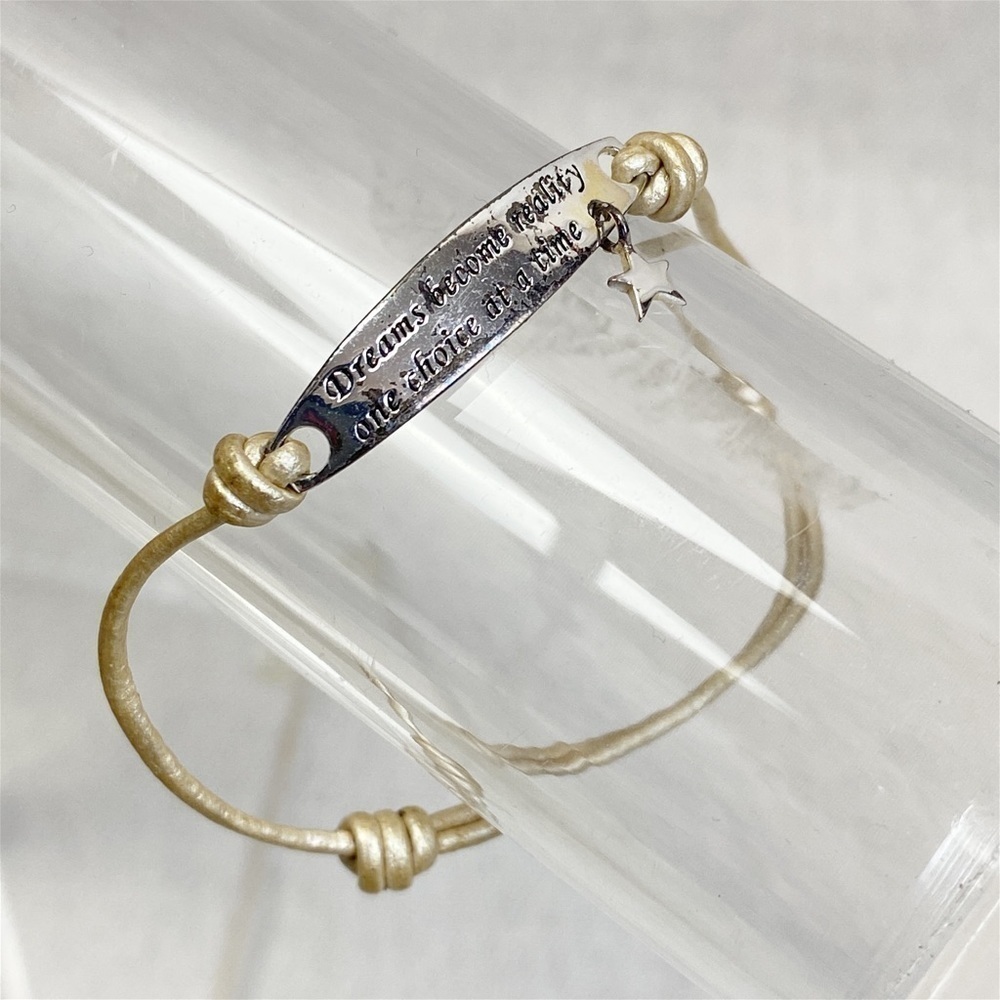 Silver Dreams Become Reality One Choice at a Time Bracelet